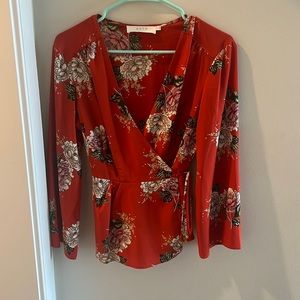 Nordstrom: Astr the Label Floral Wrap Around Tie Top